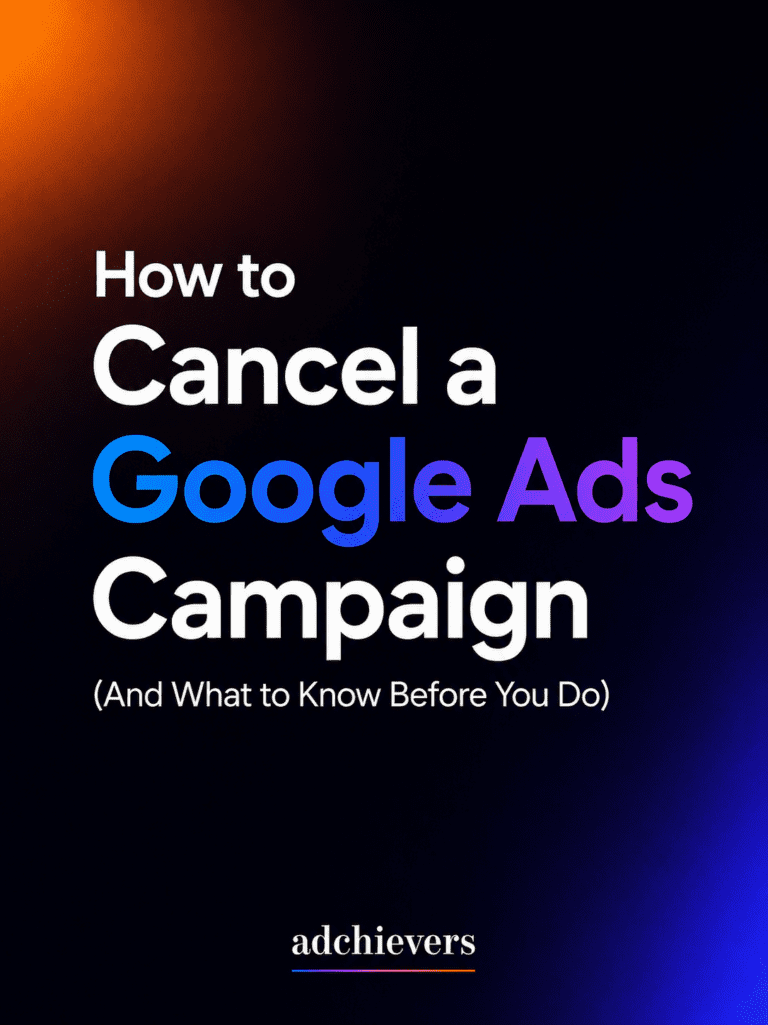 How to cancel Google Ads campaign